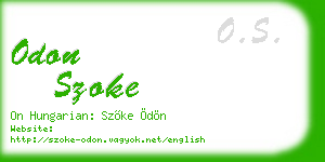 odon szoke business card