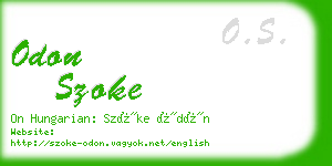 odon szoke business card